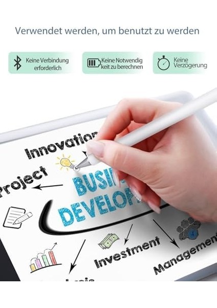 Tablet Için Kalem, Kapasitif Disk Uçlu Kalem ve Tüm Dokunmatik Ekranlarla Uyumlu Manyetik Kapaklı Stylus, iPad Pro/air/mini/ Için Kalemler, Galaxy/fire Hd/ Pad fiyatları