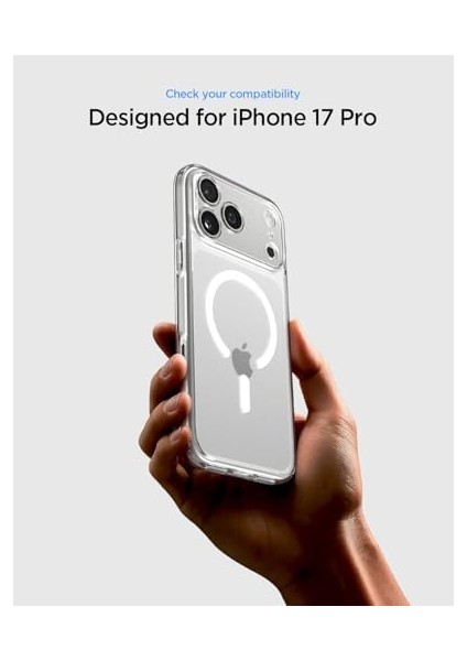 17 Pro ile Uyumlu Ince Magsafe Kılıf Ultra Hybrid Sararma Karşıtı Duraclear Hava Kanalı Teknolojisi Askeri Sınıf Koruma Magfit Frost Mat Kapak - ACS10070 fiyatları