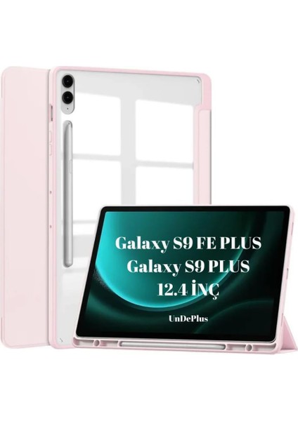 Tab S9 Fe /S10 /s9 ile Uyumlu Kılıf Grafiti Şeffaf Bölmeli X610-16-810-18 X820 Rose