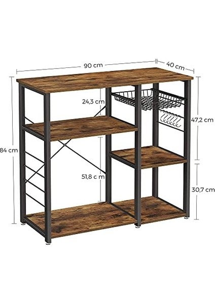 Alinru Mutfak Fırın Rafı, Kahve Bar, Mikrodalga Fırın, Çelik Çerçeveli, Tel Sepet, 6 Kanca, Mini Fırın, Gereçleri, Endüstriyel, ve Siyah KKS90X fiyatları