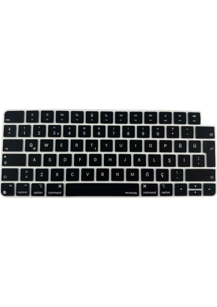 Keyboard 3 ile Uyumlu Klavye Koruyucu A2449 A2450 A3118 A3203, Id Uyumlu, Silikon 0.3 mm Ultra Ince, Yıkanabilir, Toz-Sıvı Koruma, Sessiz Yazım Siyah
