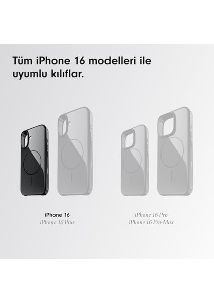 16 Kılıf - Magsafe, Çizilmeye Dayanıklı Koruyucu Kılıf, Ince Form, Mikrofiber Kaplama - Gece Siyahı fiyatları