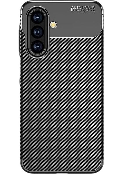 Galaxy A17 ile Uyumlu Silikon Kılıf Tpu Negro Silikon Ultra Slim Fit Kılıf Ile Uyumlu Karbon Delux Kılıf Siyah