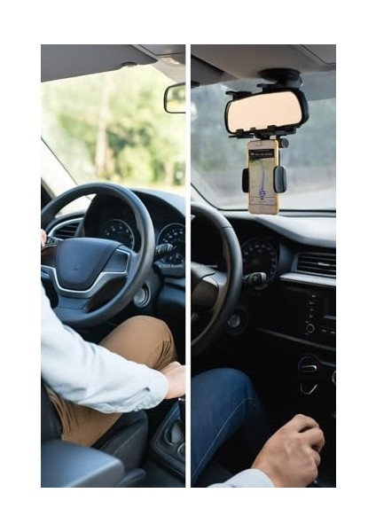 Dikiz Aynası Üzerine Takılan, 360° Döner Ayarlı, Evrensel Araç Telefon Tutucu, Katlanabilir Ayarlanabilir Cep Telefonu, Dayanıklı Abs Malzeme, Şık Tasarım, Navigasyon ve Güvenli Sürüş modelleri