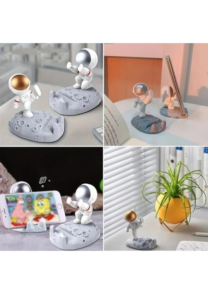 Mini Stand Astronot Model Masaüstü Telefon ve Tablet Tutucu Standı - Asorti modelleri