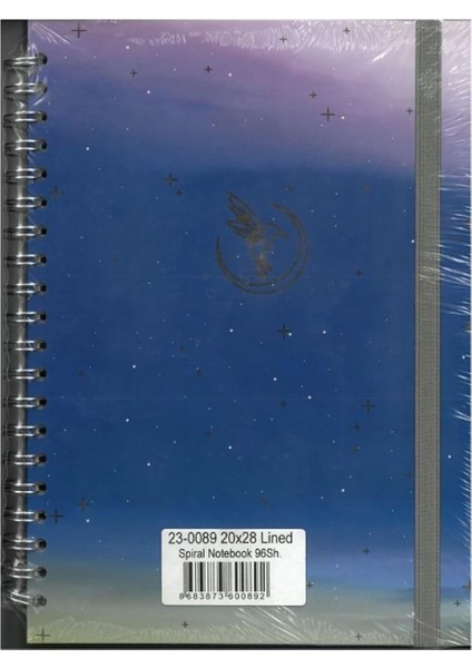 20X28CM Spiralli Sert Kapak 90GR. 96YP. Çizgili Defter