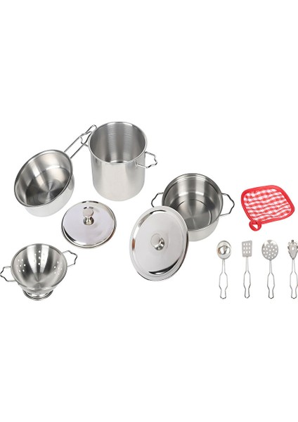 11 Parca Celik Tencere Tava Set 1 Adet