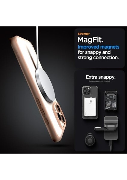16 Pro Ince Kılıf Ultra Sararma Karşıtı Duraclear™ Hava Kanalı Teknolojisi™ Askeri Sınıf Koruma Magfit Rose Şeffaf Kapak - ACS08695 modelleri