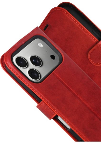 Mtxdpn Newface Apple Iphone 17 Pro Max Trend S Plus Kapaklı Kılıf - Kırmızı fiyatları