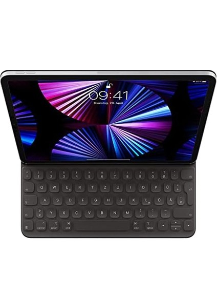 Smart Keyboard Folio: 11 Inç iPad Pro ve iPad Air (4. ve 5. Nesil) Için iPad Klavyesi ve Kılıfı, Iki Farklı Görüntüleme Açısı, Ön ve Arka Koruma, Almanca modelleri
