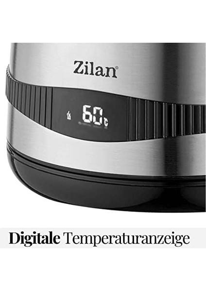 Çelik Su Isıtıcısı 1,7 Litre |%100 Bpa Içermez | 2200 Watt | Göstergesi | Tutma Fonksiyonu | Seçimi ile Paslanmaz Çelik | Çay Makinesi | Ayarı (40°C-100°C) modelleri