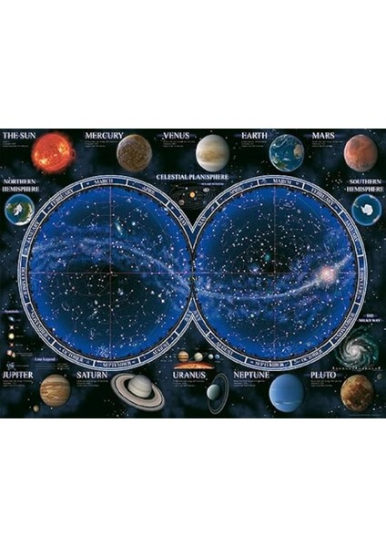 1500P Puzzle Gök Haritası, Yapboz