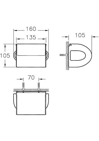 Arkitekta A44228 Tuvalet Kağıtlığı Parlak Paslanmaz Çelik fiyatları