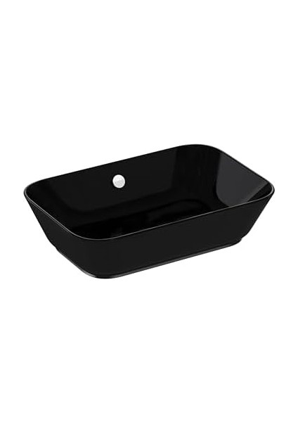 Geo 7425B070-0012 Dikdörtgen Çanak Lavabo, 60 Cm, Siyah fiyatları