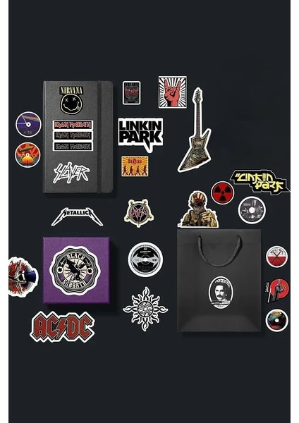 Metal Paketi/bullet Journal Defter Çıkartma Ajanda Laptop Etiket 2