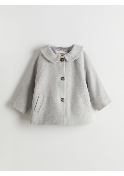 Yeni Sezon Bebe Yaka Kaşe Kız Çocuk Mont