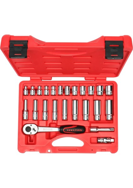 3/8" Alti Köşe Lokma Anahtar Seti 24 Parça