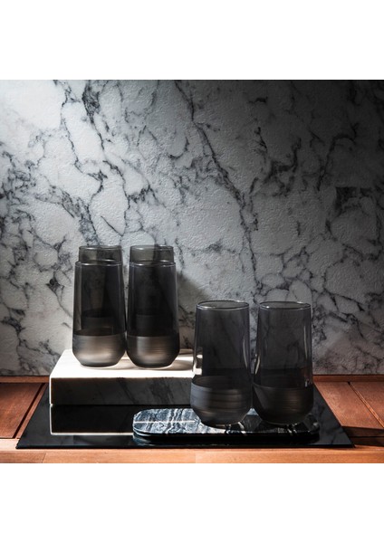 Matte 6'lı Bardak - Füme - 520 ml