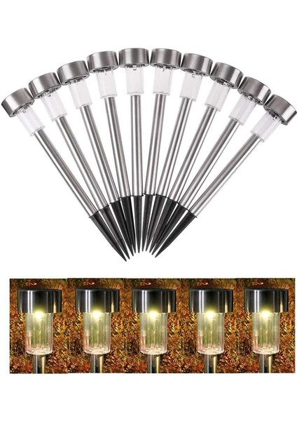 Solar Bahçe Lambası 10’lu Set Direk Aydınlatma – Güneş Enerjili LED Işık, Su Geçirmez, Dış Mekan Aydınlatması, Kurulum, Enerji Tasarruflu, Modern Tasarım