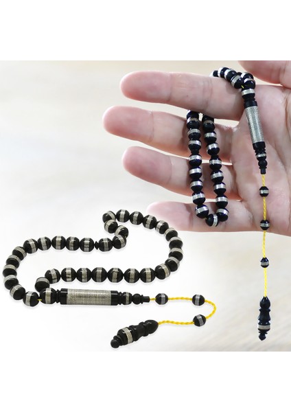 Sistemli Metal Sarmal Istanbul Kesim Siyah Kuka Tesbih fiyatları