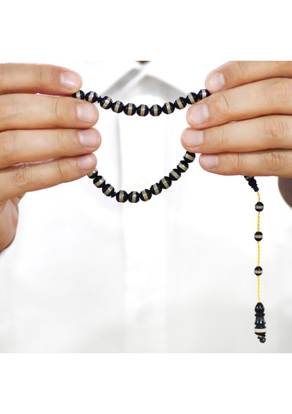 Sistemli Metal Sarmal Istanbul Kesim Siyah Kuka Tesbih modelleri