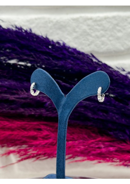 925 Ayar Gümüş Halka Modeli Çocuk Küpesi Zarif Gümüş Küpe