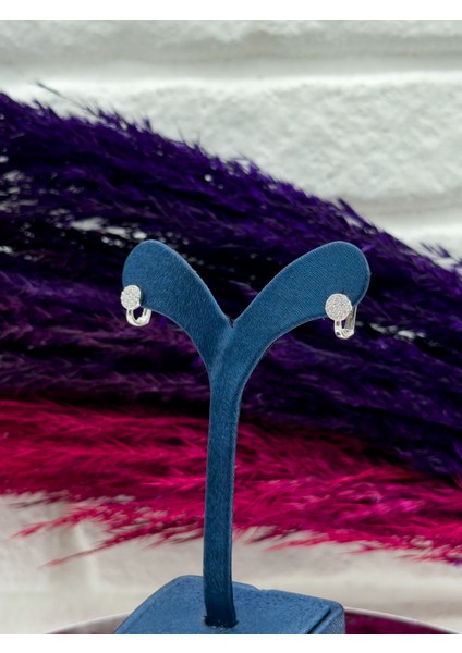 925 Ayar Gümüş Zirkon Taşlı Trend Kız Çocuk Küpesi