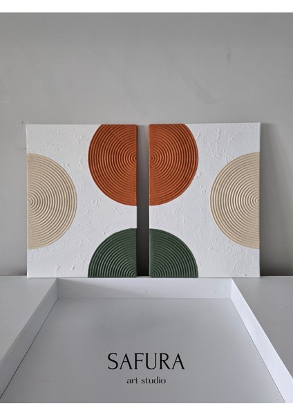 Dokulu Tablo – El Yapımı 3 Boyutlu Alçı Minimalist Doku, Modern Iskandinav Kabartmalı (Boho No:1) modelleri