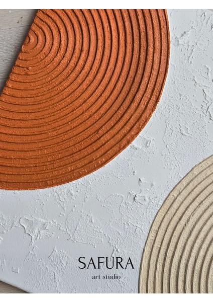 Dokulu Tablo – El Yapımı 3 Boyutlu Alçı Minimalist Doku, Modern Iskandinav Kabartmalı (Boho No:1) fırsatları