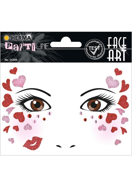 Face Art Yuz Susleme Etiketi Ask