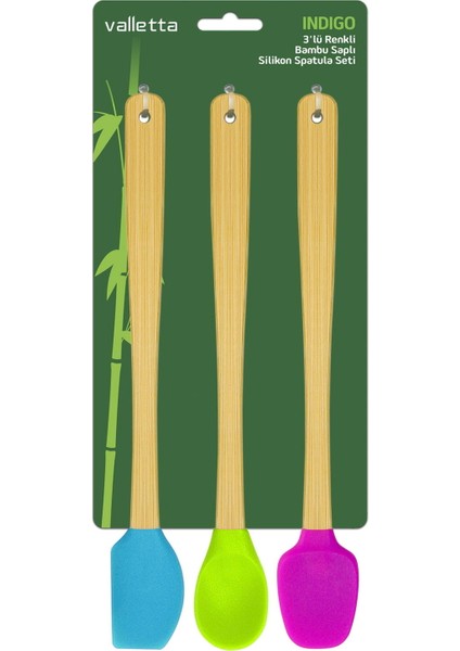 Indigo 3'lü Spatula Seti - 26 cm modelleri