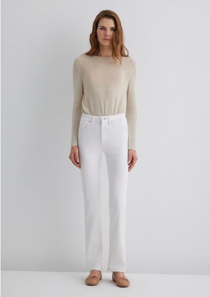 Kendra Gold Premium Beyaz Jean Pantolon 1074686459