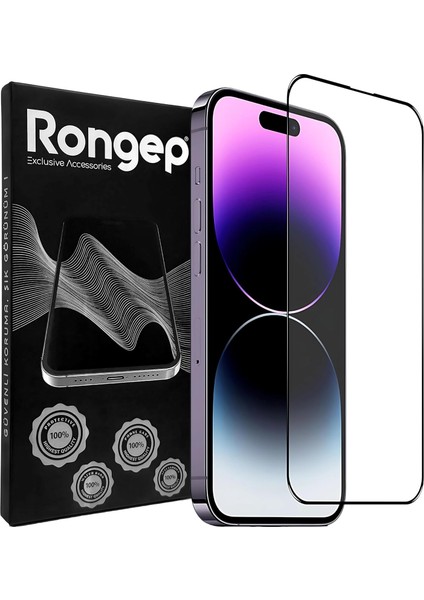 14 Pro Max (6.7&apos;&apos;) Için Ekran Koruyucu Anti Static Temperli Cam 9h Sertliğinde Görüntü Netliğini ve Dokunmatiği Etkilemeyen Tam Kaplayan Darbeye ve Çizilmeye Karşı Premium Koruma