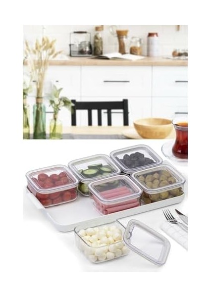 Kahvaltılık Saklama Kabı 0,25 ml Vakum Kapaklı 6&apos;lı Erzak Kuru Gıda Saklama Kabı (NKS154) fiyatları