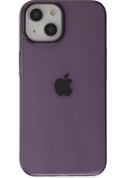 15 Pro Ile Uyumlu Transparan Silikon Kılıf Tam Koruma Glassdefender Arka Kapak Mor Renk