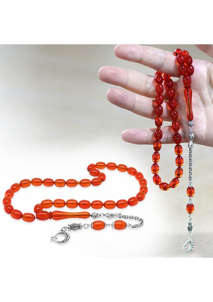 Kararmaz Metal Arnavut Zincir Püsküllü Sülün Imame Beyzi Kesim Kırmızı Katalin Tesbih fiyatları