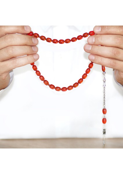 Kararmaz Metal Arnavut Zincir Püsküllü Sülün Imame Beyzi Kesim Kırmızı Katalin Tesbih modelleri