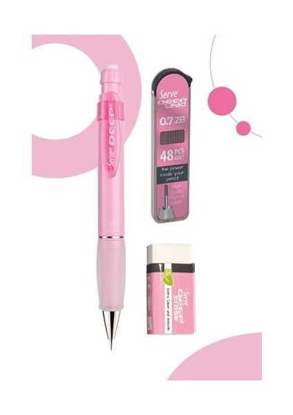 Deep Versatil, Silgi ve Ucu 0,7mm 3&apos;lü Set - Şeker Pembe fiyatları