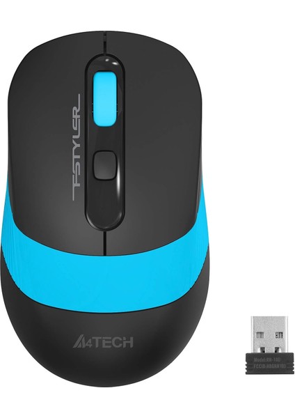 FG10 Kablosuz Optik 2000 Dpı Mouse, 4 Yönlü Scroll, Siyah Mavi