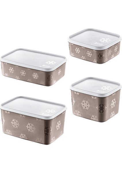 4&apos;lü Set No Frost Saklama Kabı Terra (Tüm Boylar)