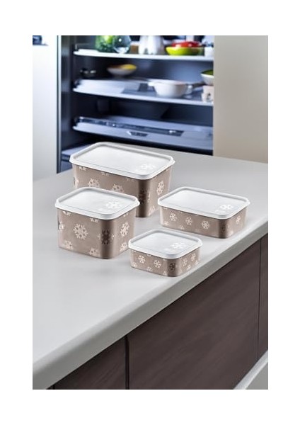 4&apos;lü Set No Frost Saklama Kabı Terra (Tüm Boylar) modelleri