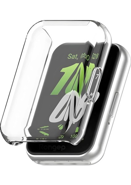 Fit 3 Için 360° Kasa Kılıf Yumuşak Tpu Ekran Dokunmatiği Etkilemeyen Saatin Çevresini Tam Kavrayan Darbelere Karşı Silikon (Şeffaf)