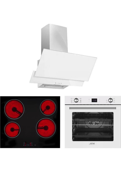 ve Afm Tech Markalı / Royaline Elektrik Vitro. Ankastre Set ( Vc 640 + FM7701 + FM3301 )