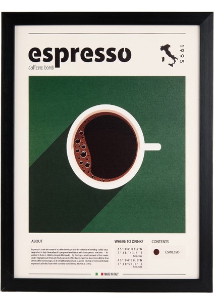 Deco Espresso Pano - Yeşil - 30X40 cm