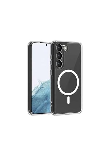 Psr Aksesuar Renksiz Şarj Özellikli Şeffaf Sert Pc Embos Kılıf-Renksiz Galaxy S22 ile Uyumlu modelleri