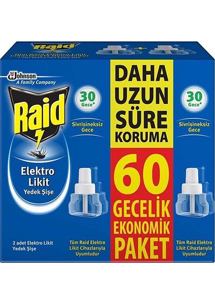 Elektro Likit Sivrisineksiz Etkin Koruma 60 Gece Yedek Şişe fiyatları