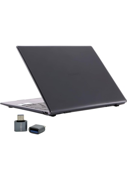 Matebook x Pro Kılıf 13.9 Inç (2019-2020-2021 Yılı) ile Uyumlu Kılıf Parlak Kristal Koruyucu Siyah