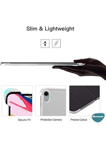 iPad Air 5.nesil 2022 Için Kılıf (A2588-A2589-A2591) Slim Translucent Back Smart Cover Mor [ipad Air 5 2022 ile Uyumlu Kılıf - Mor] modelleri