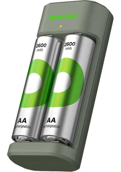 E221 USB Pil Şarj Cihazı 2 Adet 2600MAH Aa Pilli Set