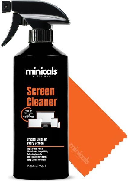 Tablet ve Bilgisayar Için Ekran Temizleyici Sprey & Mikrofiber Bez (500ML)